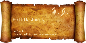 Hollik Judit névjegykártya